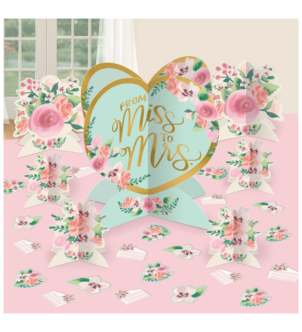 Dekorace Mr&Mrs - mint