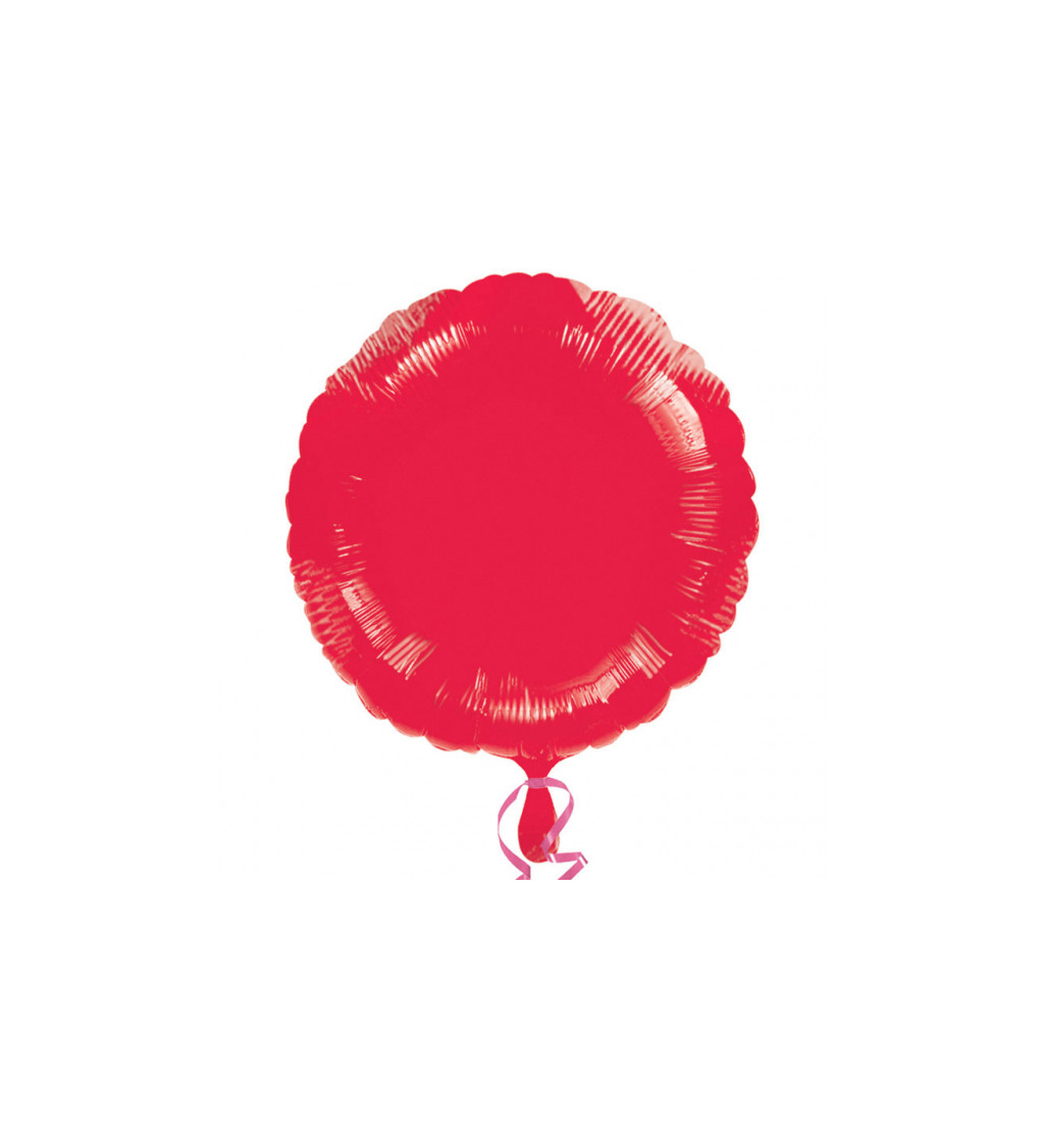 Fóliový balónek kolečko - červené
