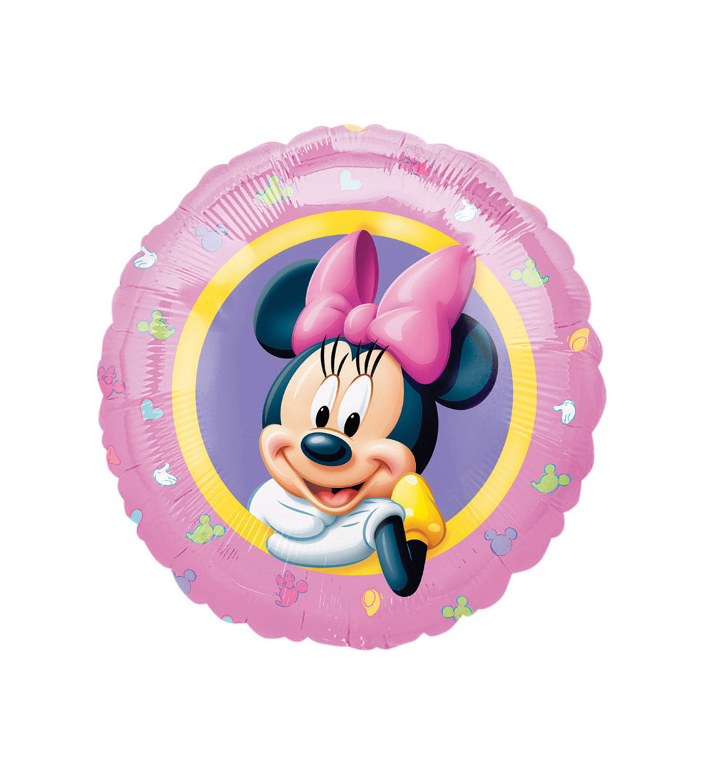 Balónek fóliový růžový - Minnie