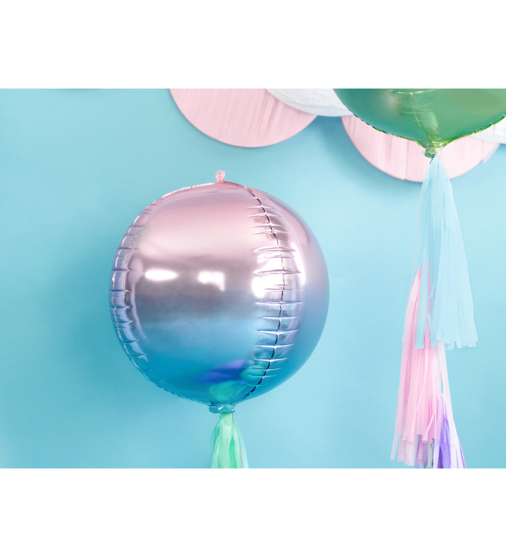 Metalický fialovo-modrý fóliový balónek
