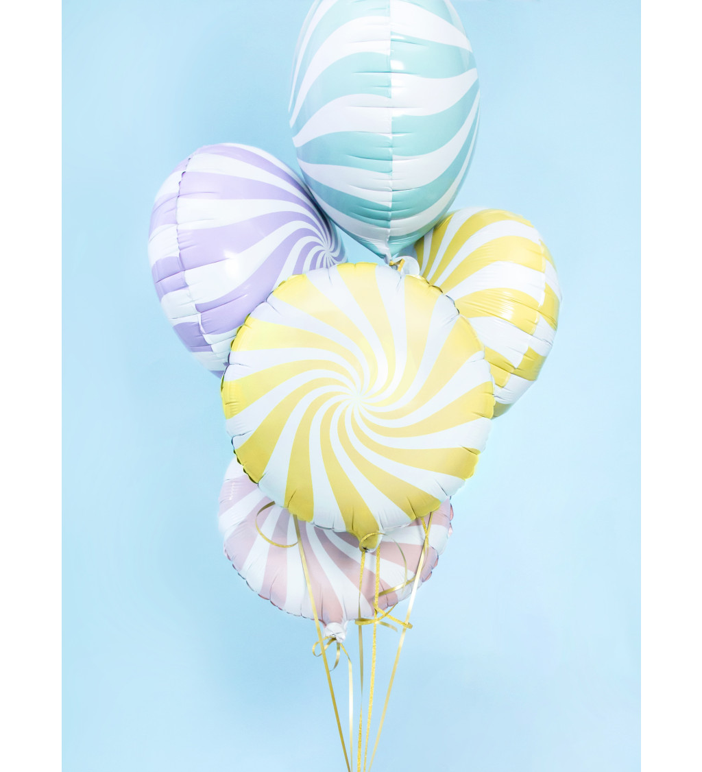 Balónek pastelový duhový Candy - žlutý