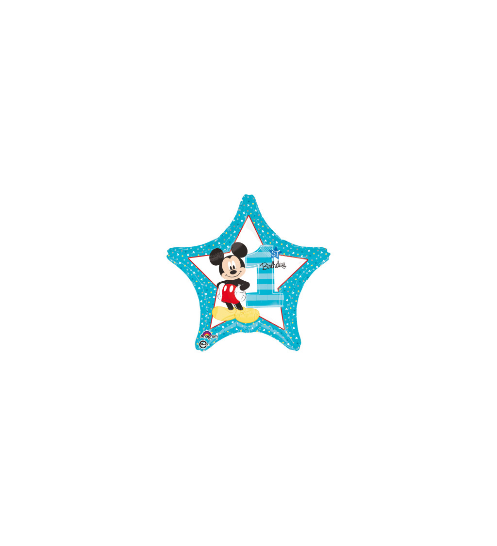 Balonek První narozeniny - Mickey Mouse