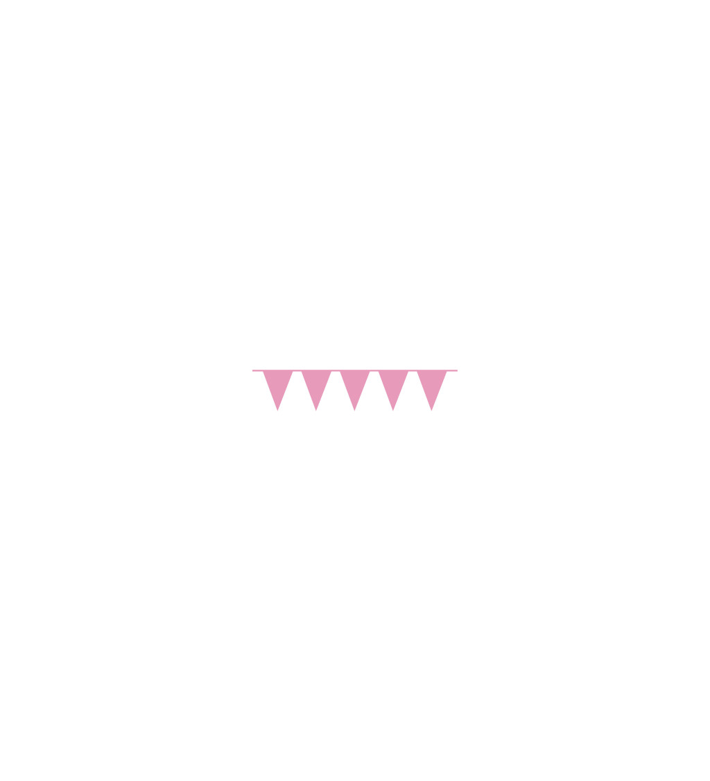Girlanda vlaječková -růžová