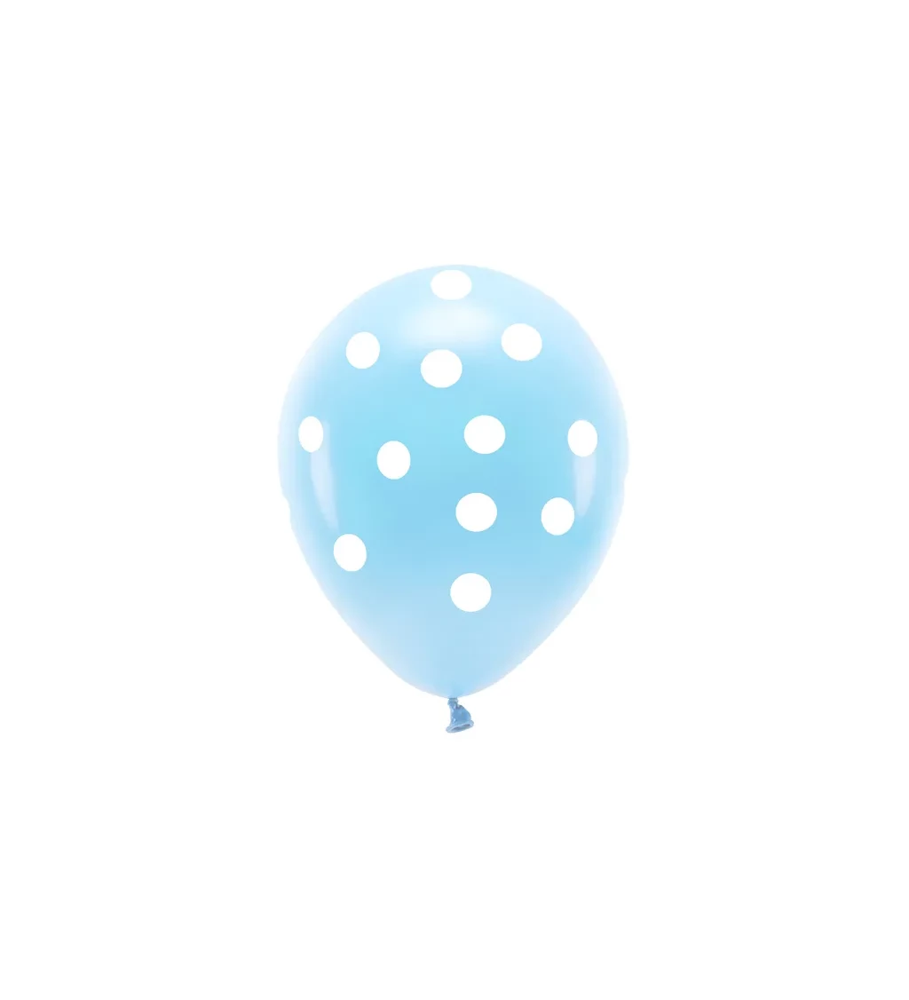 Eco balonky - modrý s puntíky