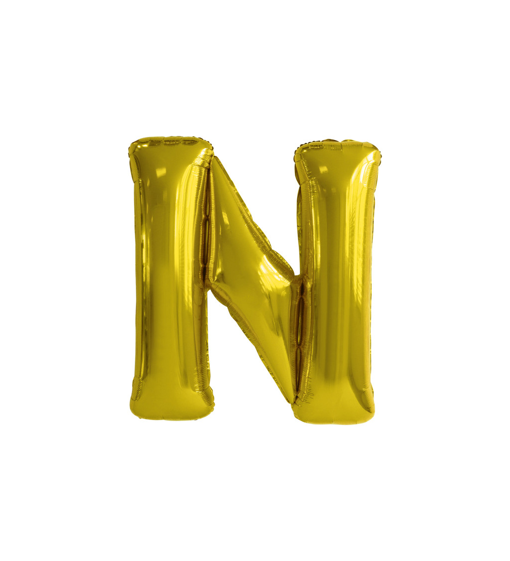 Zlaté písmeno N - balónek
