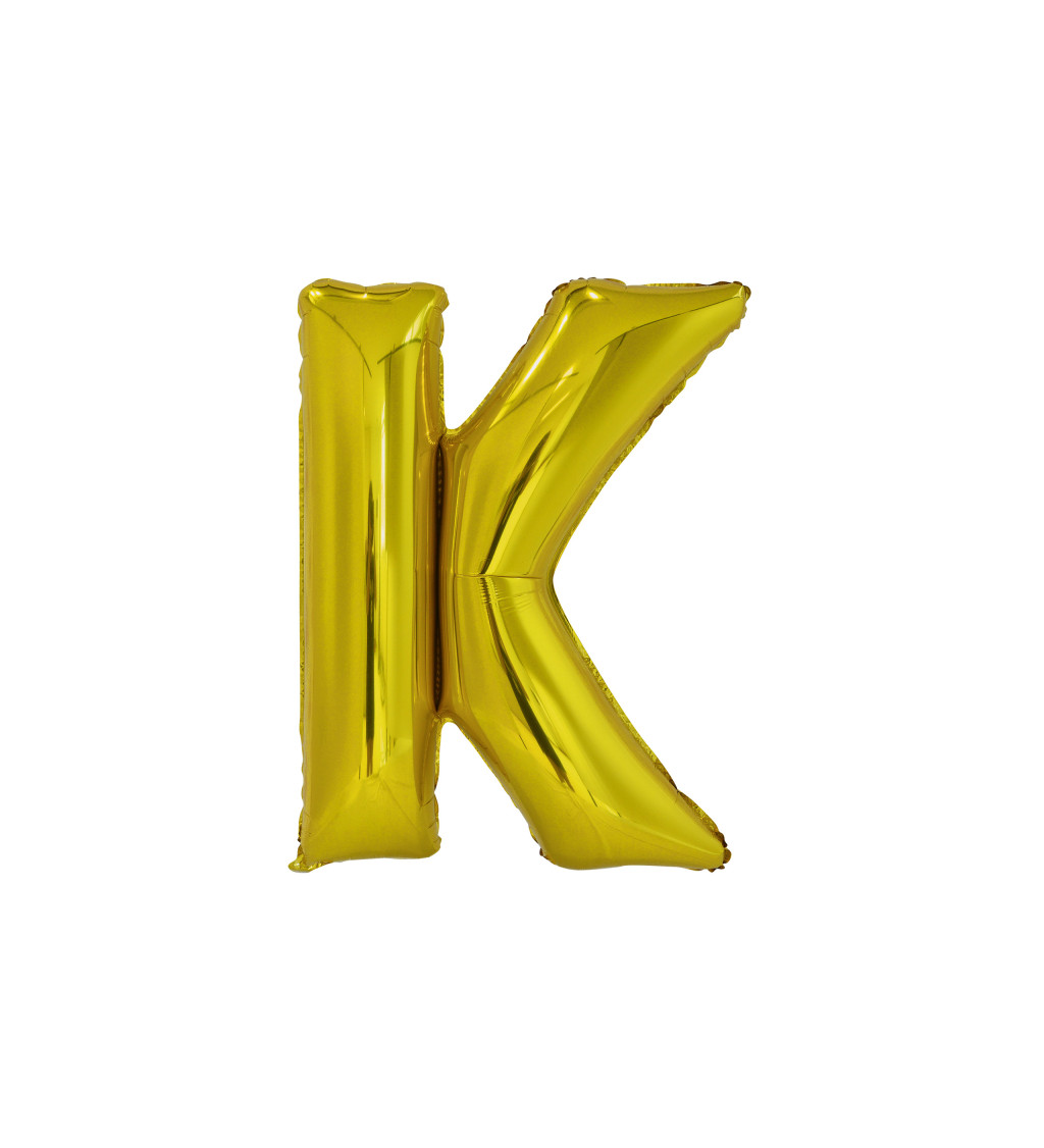Velký zlatý fóliový balónek - písmeno K
