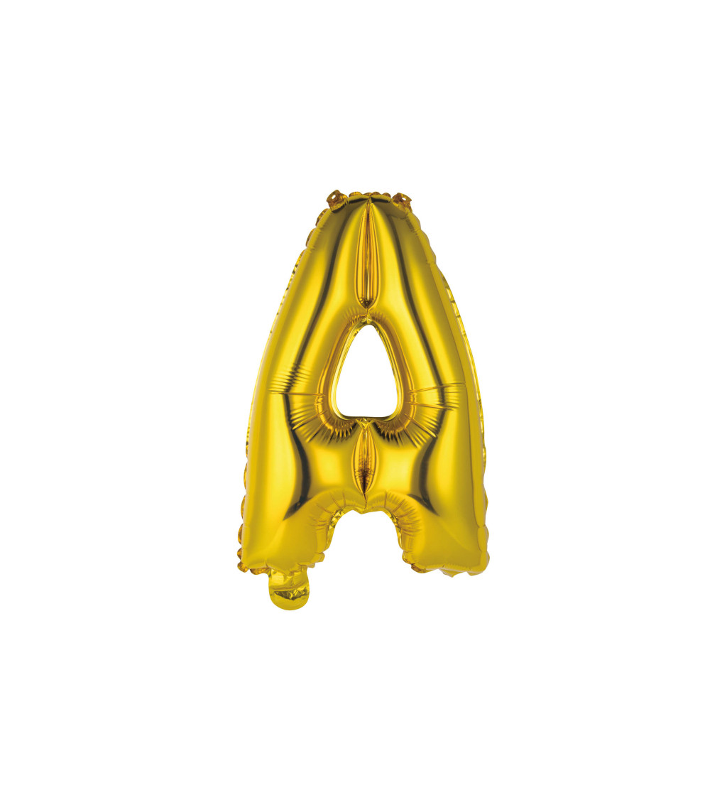 Malý zlatý fóliový balónek - písmeno A