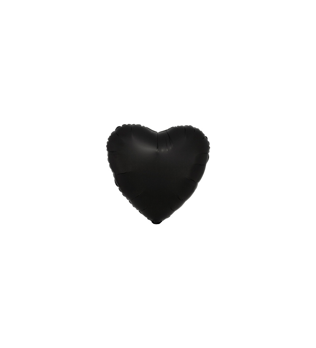 Balónek - fóliové srdce černé
