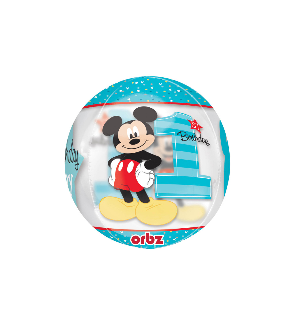 Foliový balonek -  1st birthady Mickey