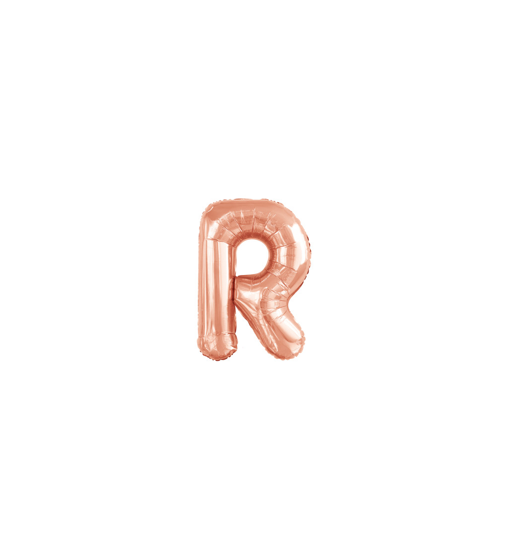 Rosegold balónek písmeno R