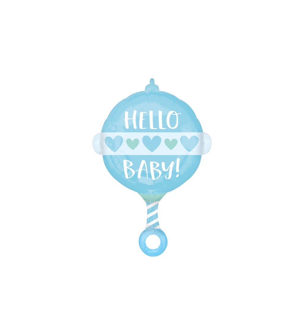 Hello baby - modrý balón