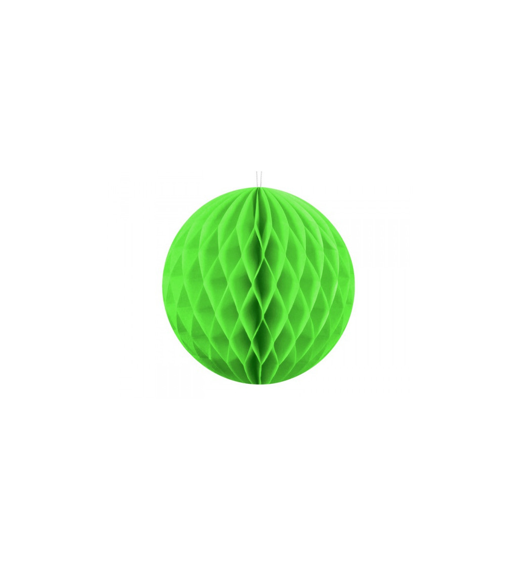 Zelená papírová koule - 40 cm