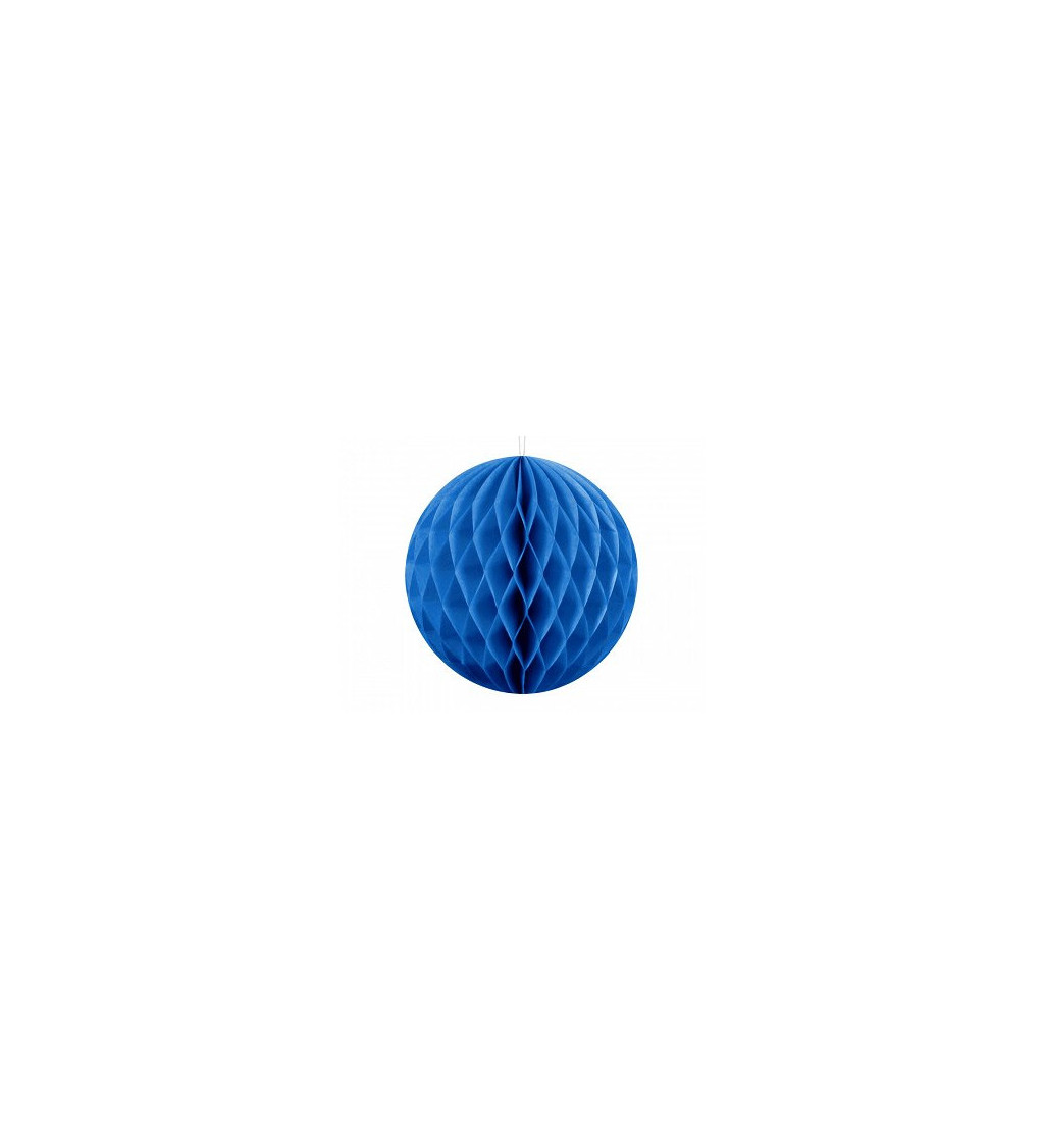 Papírová modrá dekorační koule