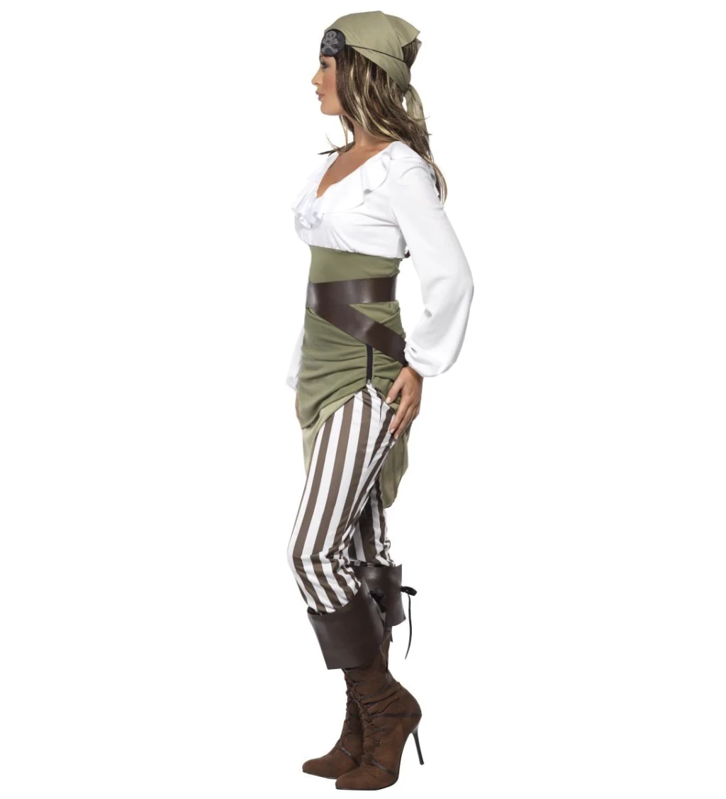 Kostým Pirátky - pruhované legíny