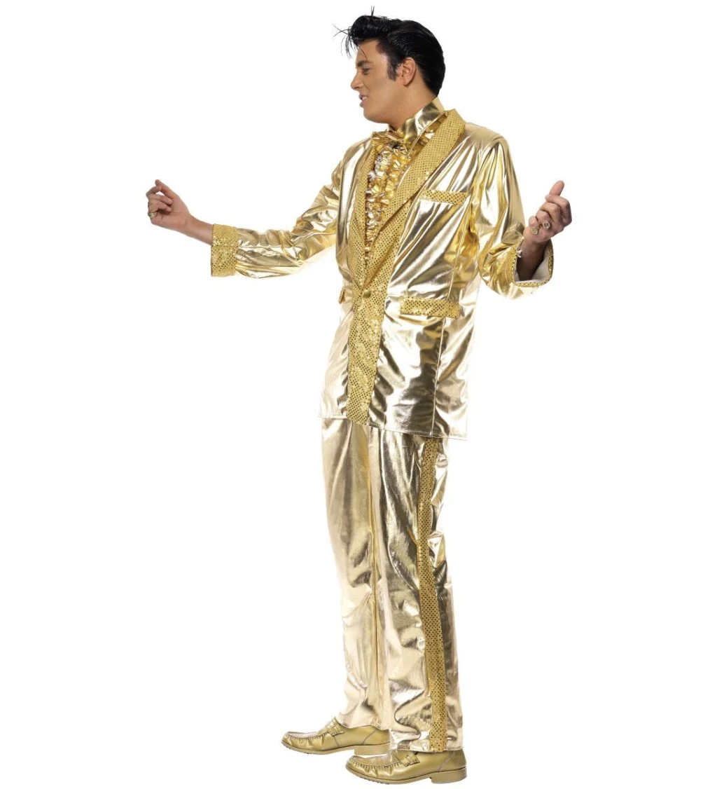 Kostým Elvise - zlatý