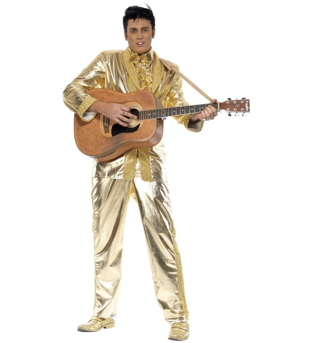 Kostým Elvise - zlatý