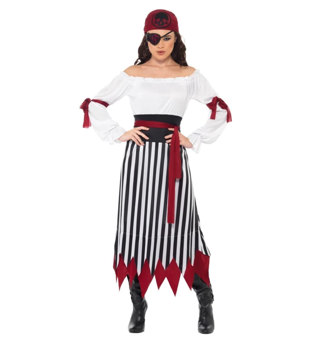 Kostým Pirátky - dlouhé šaty