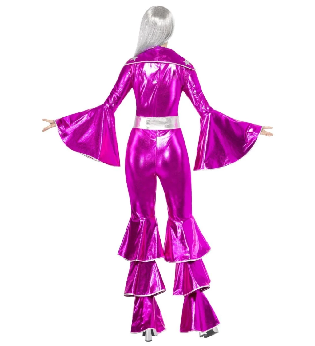 Dámský růžový disco kostým