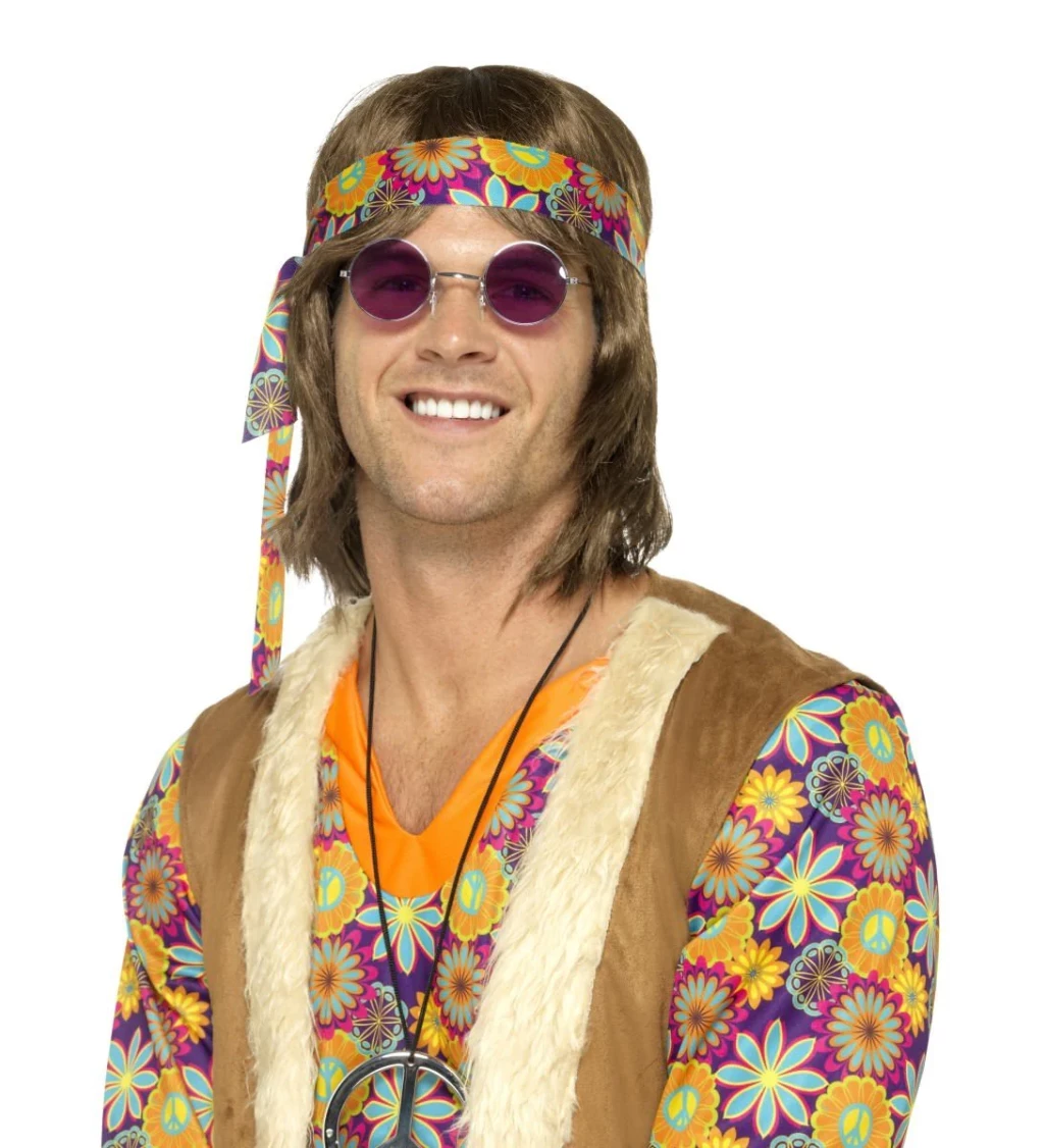 Kulaté fialové hippie brýle
