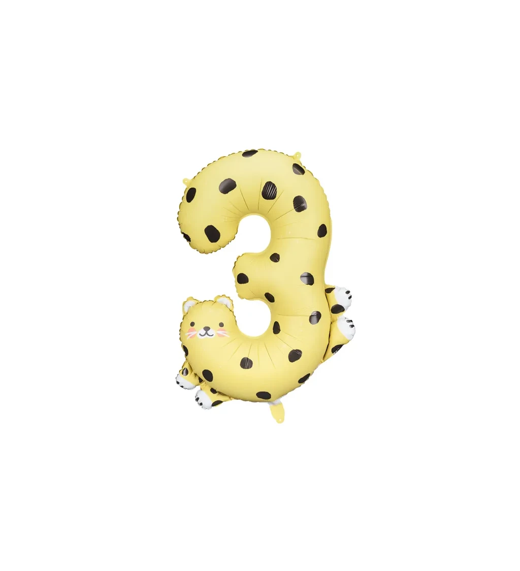 Foliový balónek leopard - číslo 3