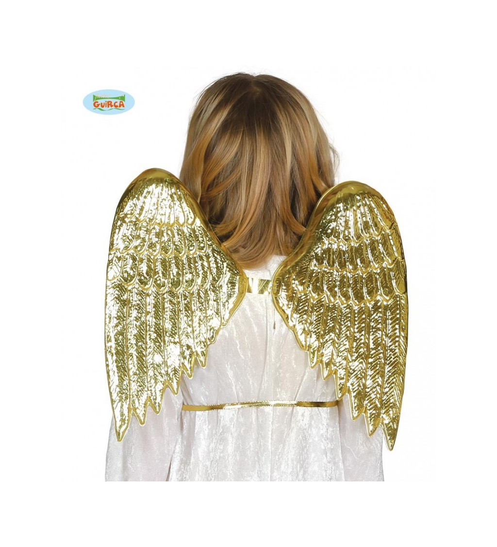 Zlatá dětská andělská křídla