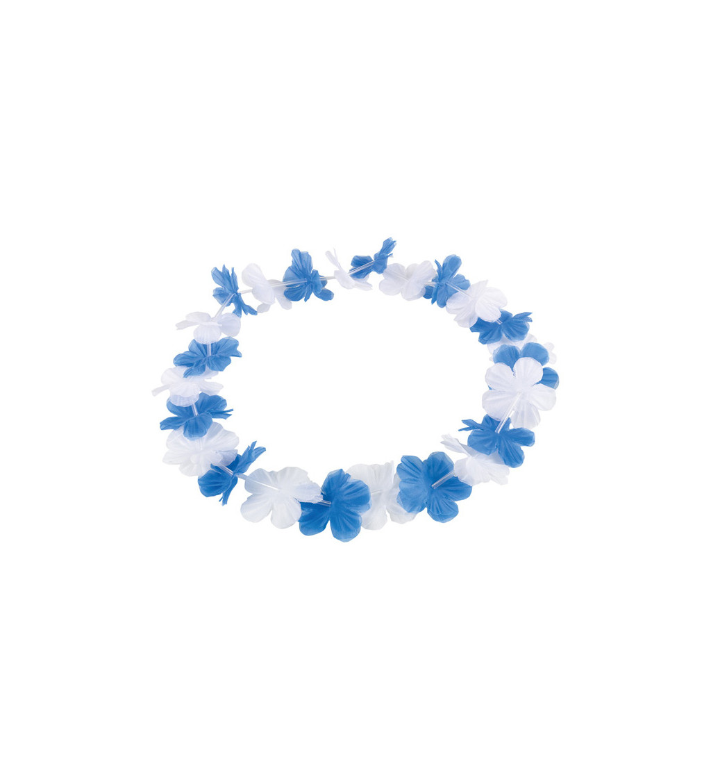 Havajský věnec květinový - modrý