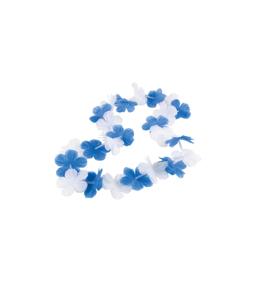 Havajský věnec květinový - modrý