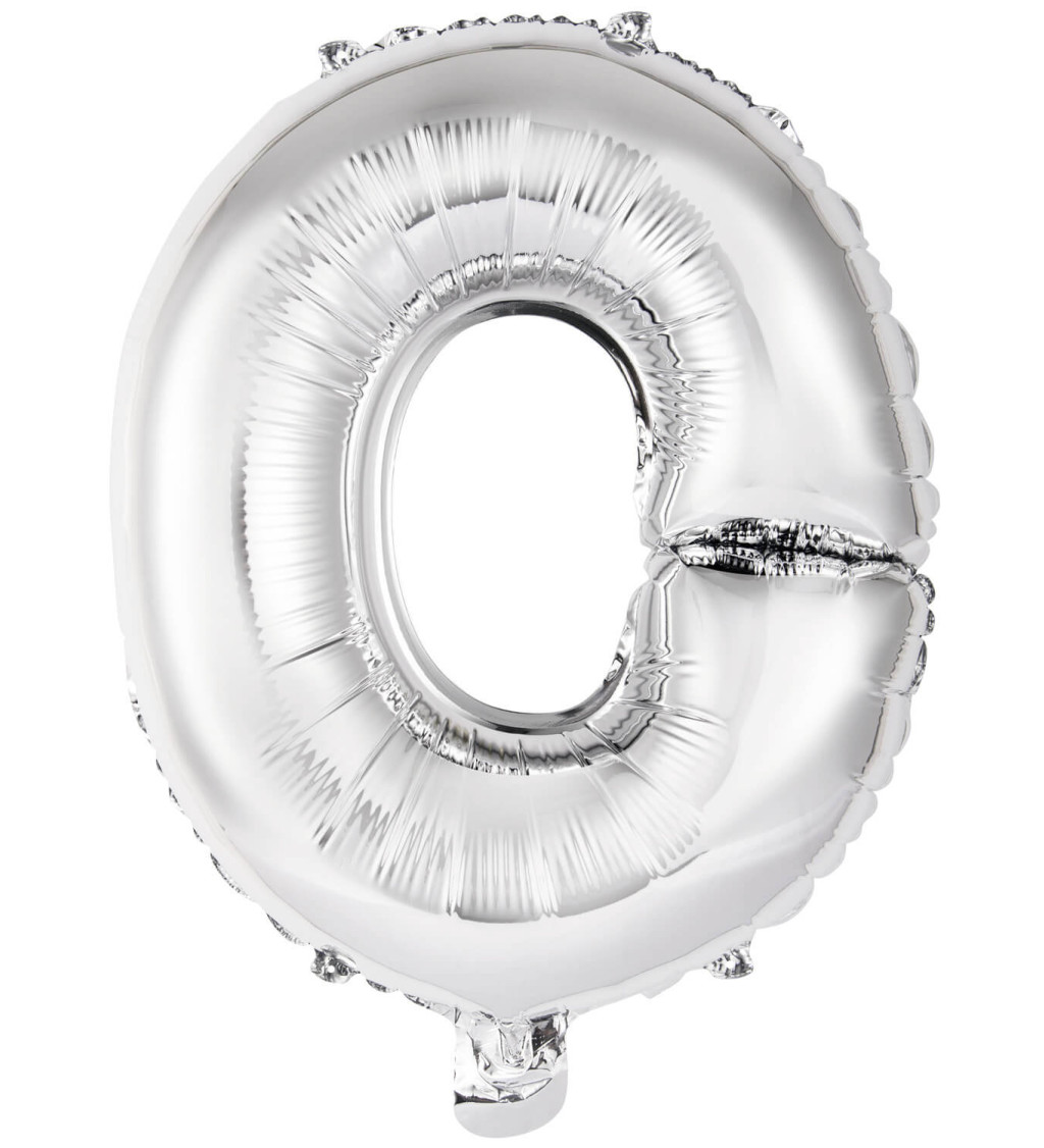 Fóliový balónek stříbrný - písmeno O
