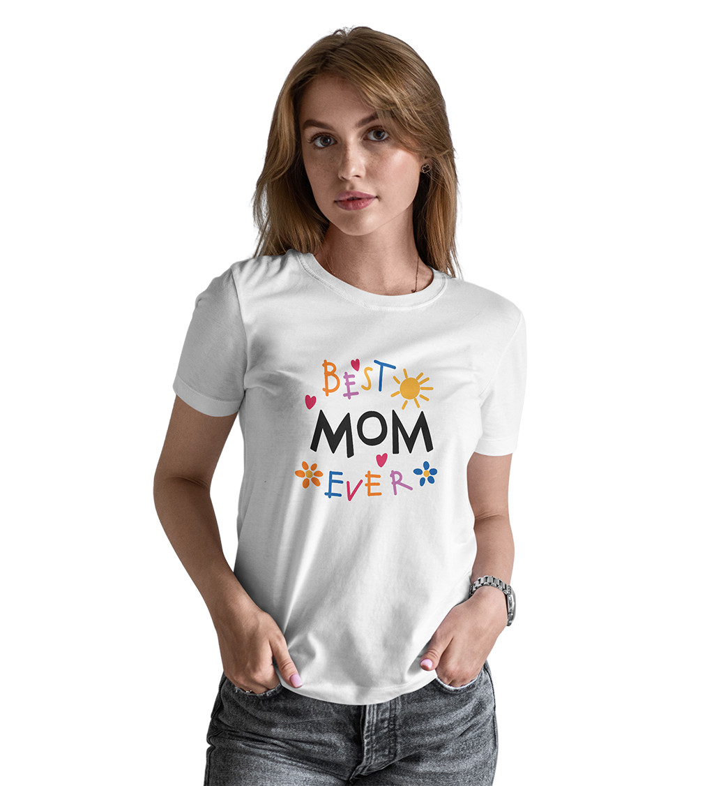 Dámské tričko bílé - Best mom ever
