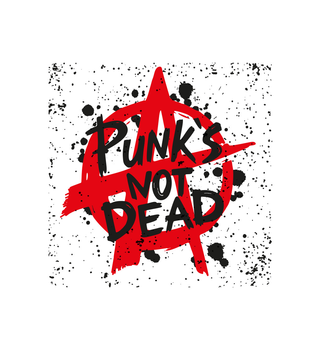 Pánské tričko bílé - Punk´s not dead