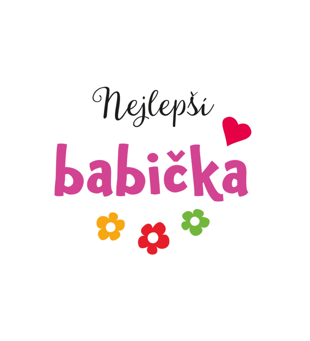 Dámské tričko bílé - Nejlepší babička