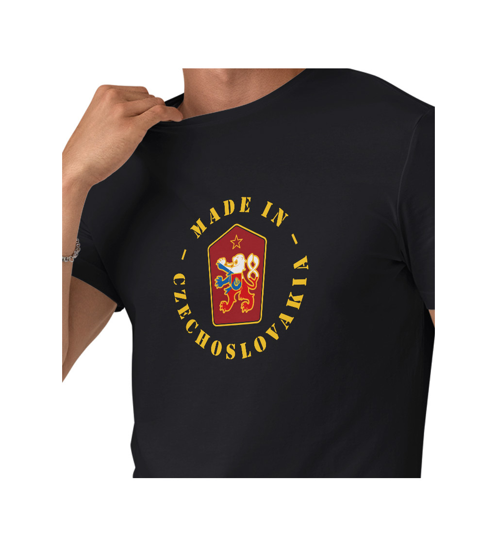 Pánské tričko černé - Made in Czechoslovakia
