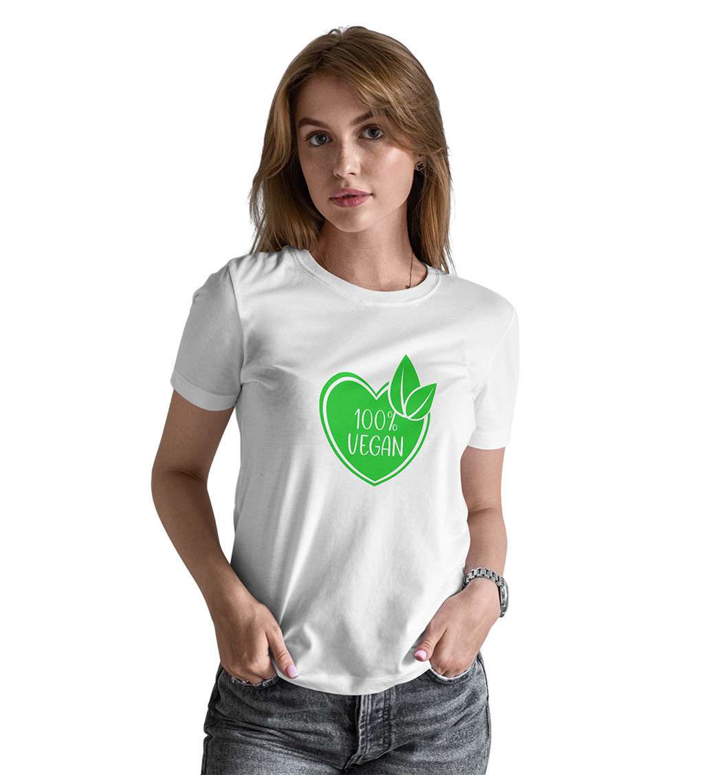 Dámské tričko bílé - 100% vegan
