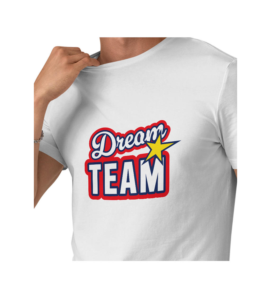 Pánské tričko bílé - Dream team