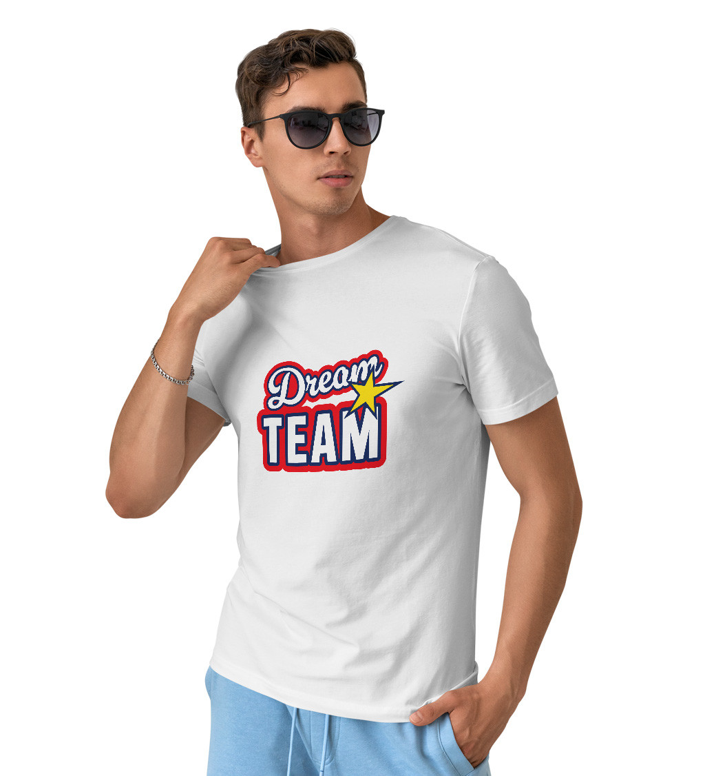 Pánské tričko bílé - Dream team