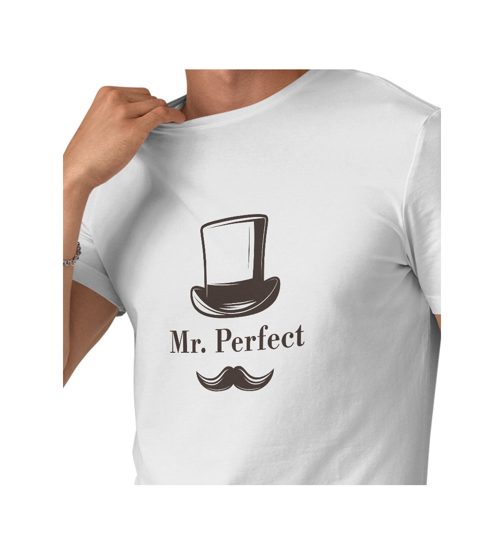 Pánské tričko bílé - Mr. Perfect