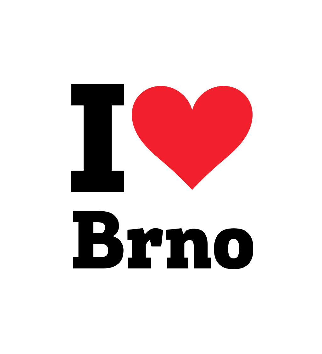 Dámské bílé tričko I love Brno