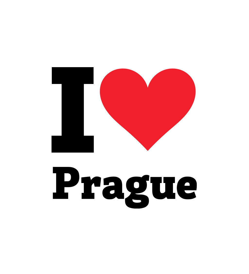 Dámské bílé tričko I love Prague