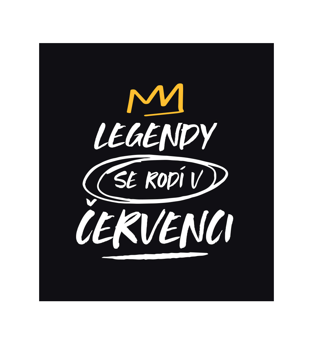 Dámské triko černé - Legendy se rodí v červenci