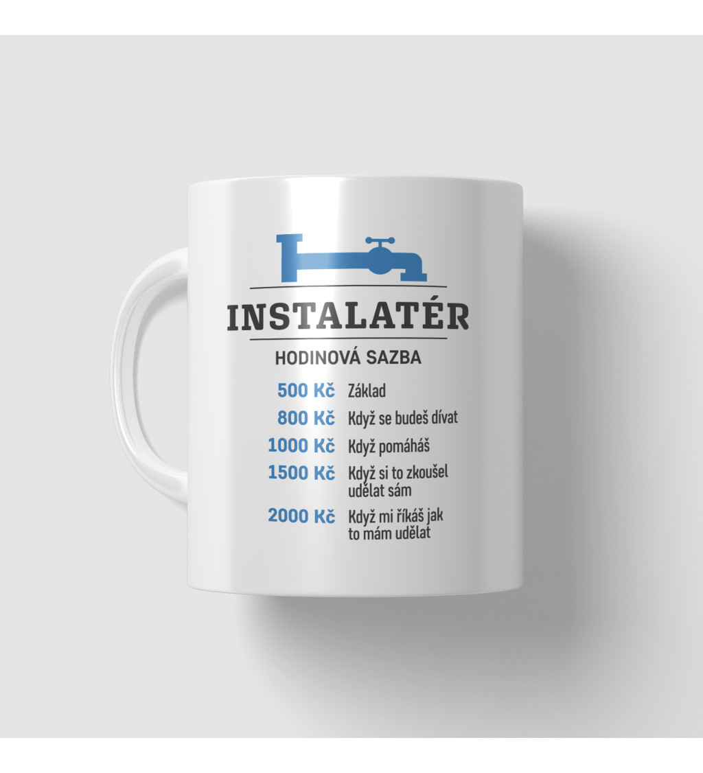 Hrnek bílý - Instalatér