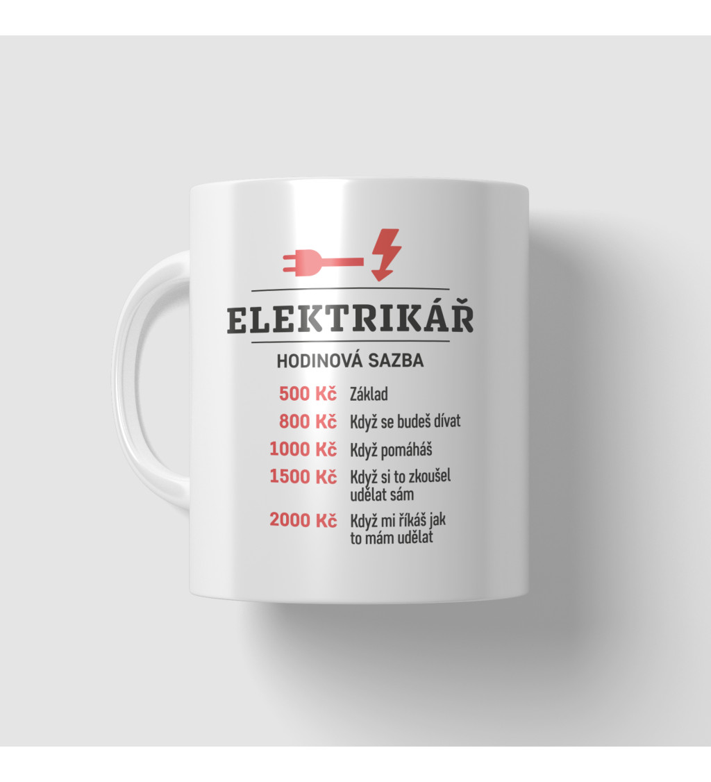 Hrnek bílý - Elektrikář