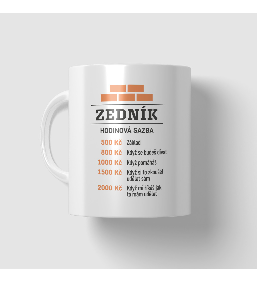 Hrnek bílý - Zedník