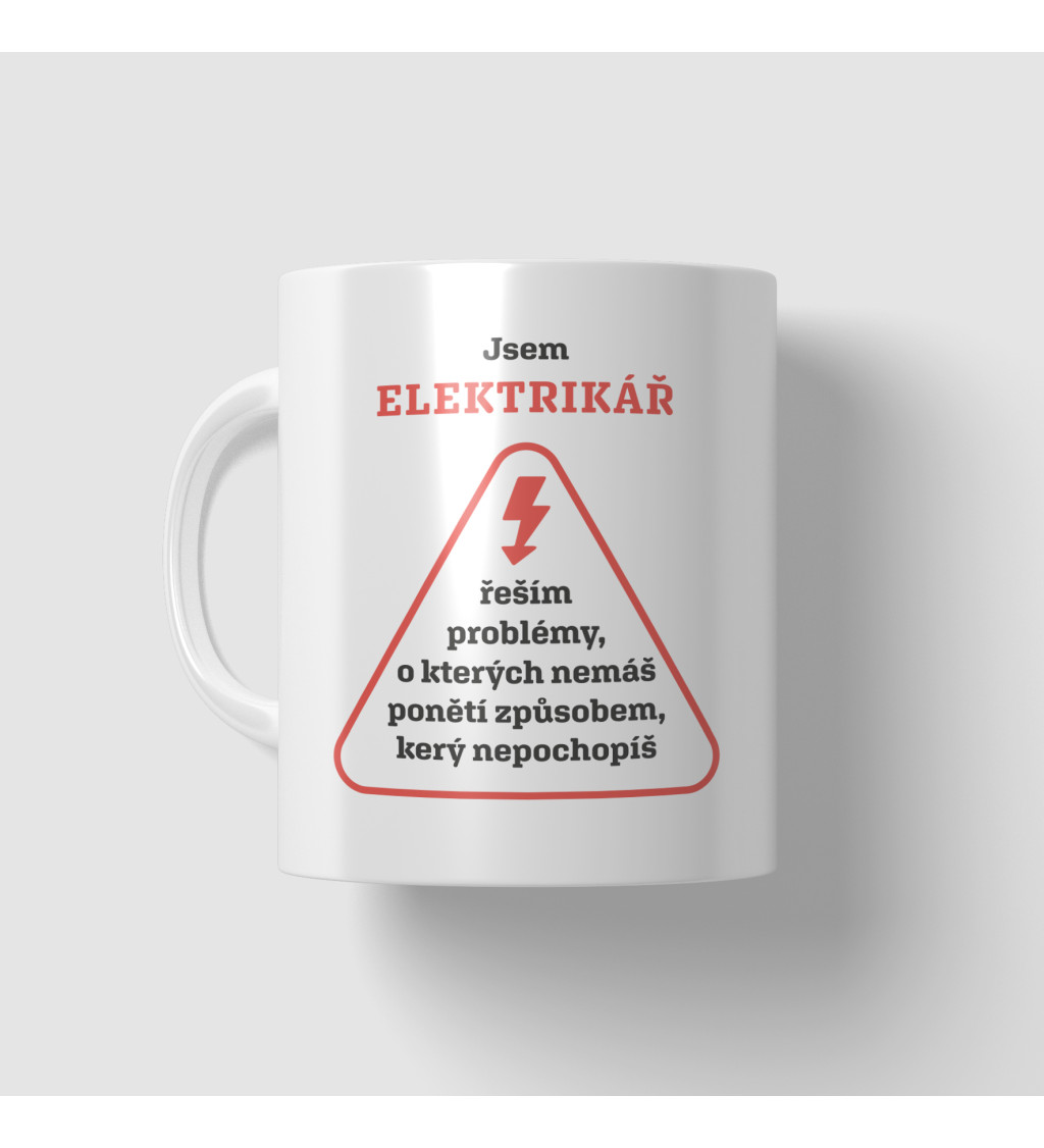 Hrnek bílý - Jsem elektrikář