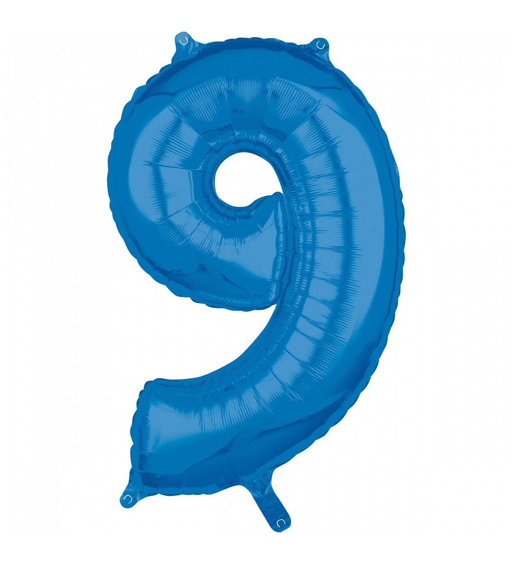 Modrý balónek s číslem 9