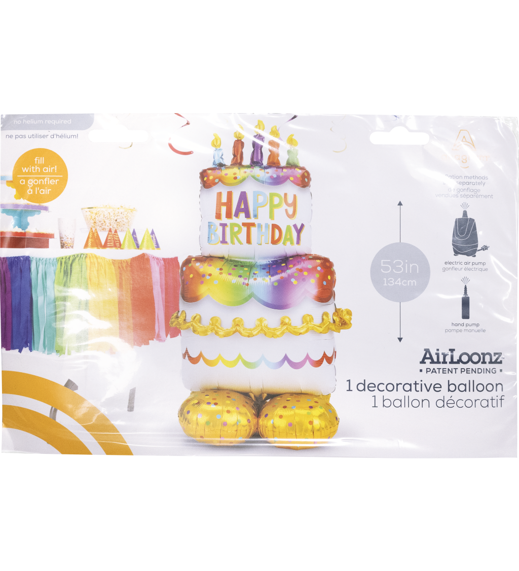 Foliový balonek - narozeninový dort
