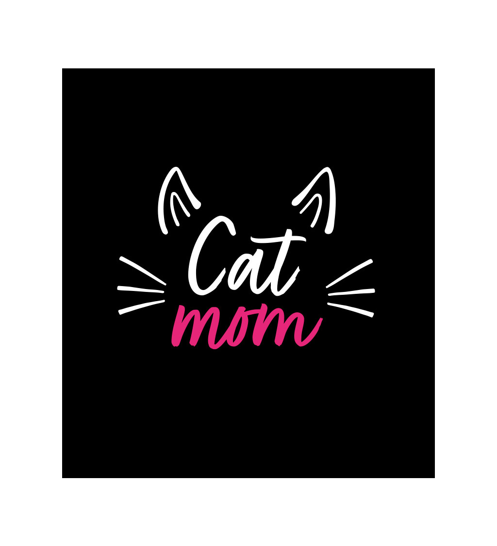 Dámské triko černé- Cat mom