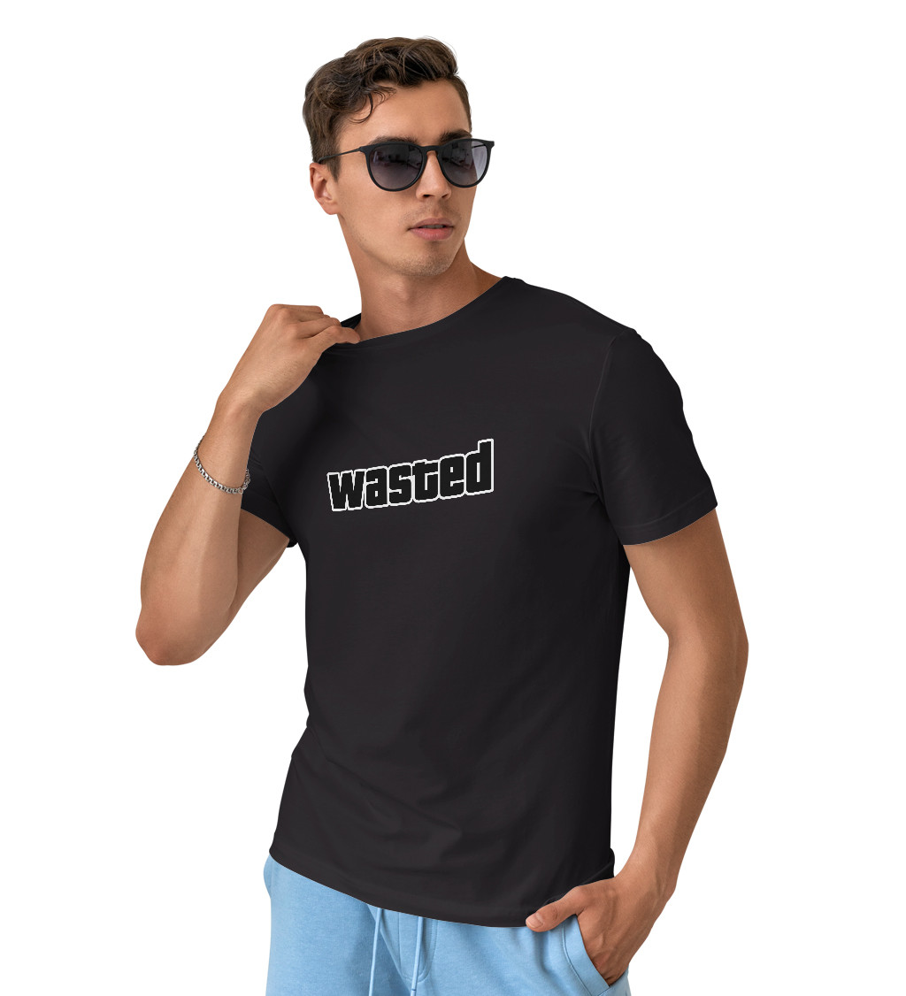 Pánské triko černé- Wasted