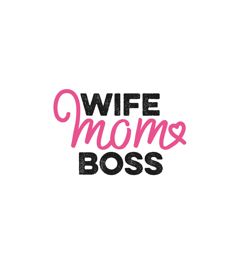 Zástěra bílá-  Wife mom boss