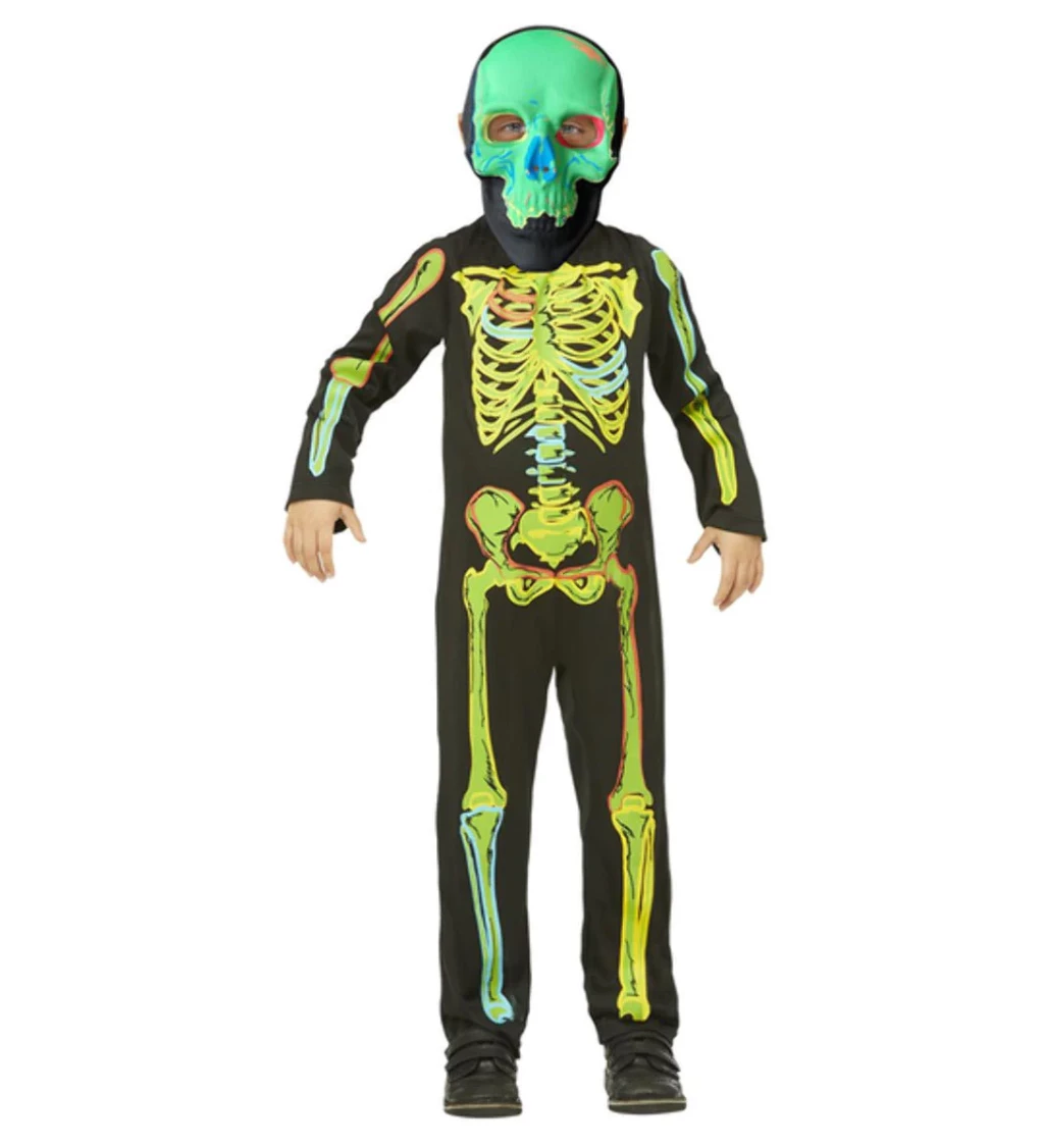 Neon Skeleton dětský kostým