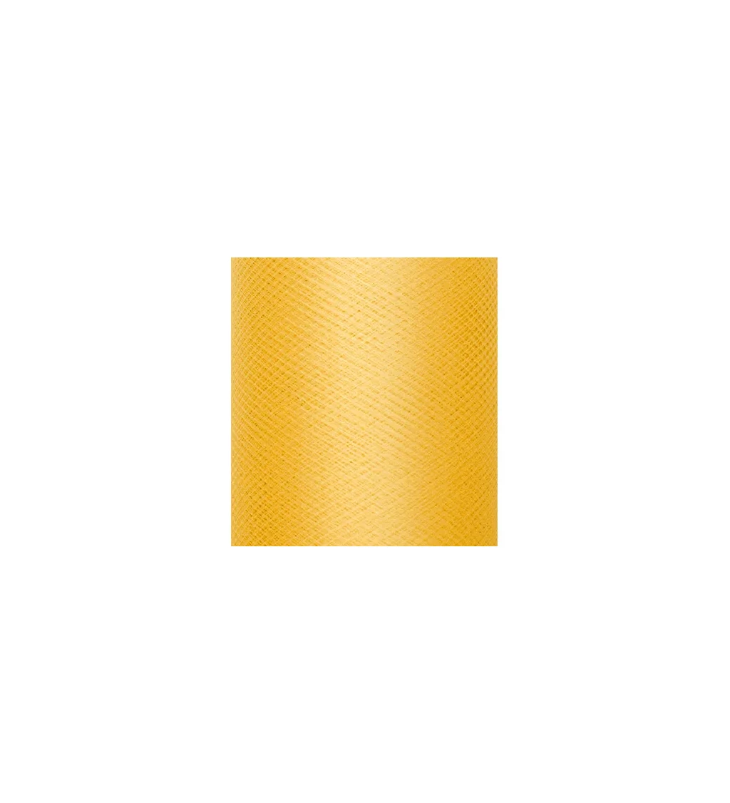 Žlutý tyl - dekorační
